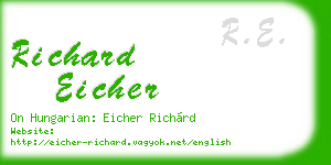 richard eicher business card