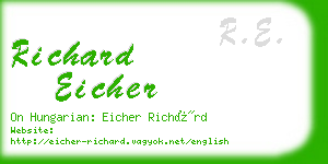 richard eicher business card